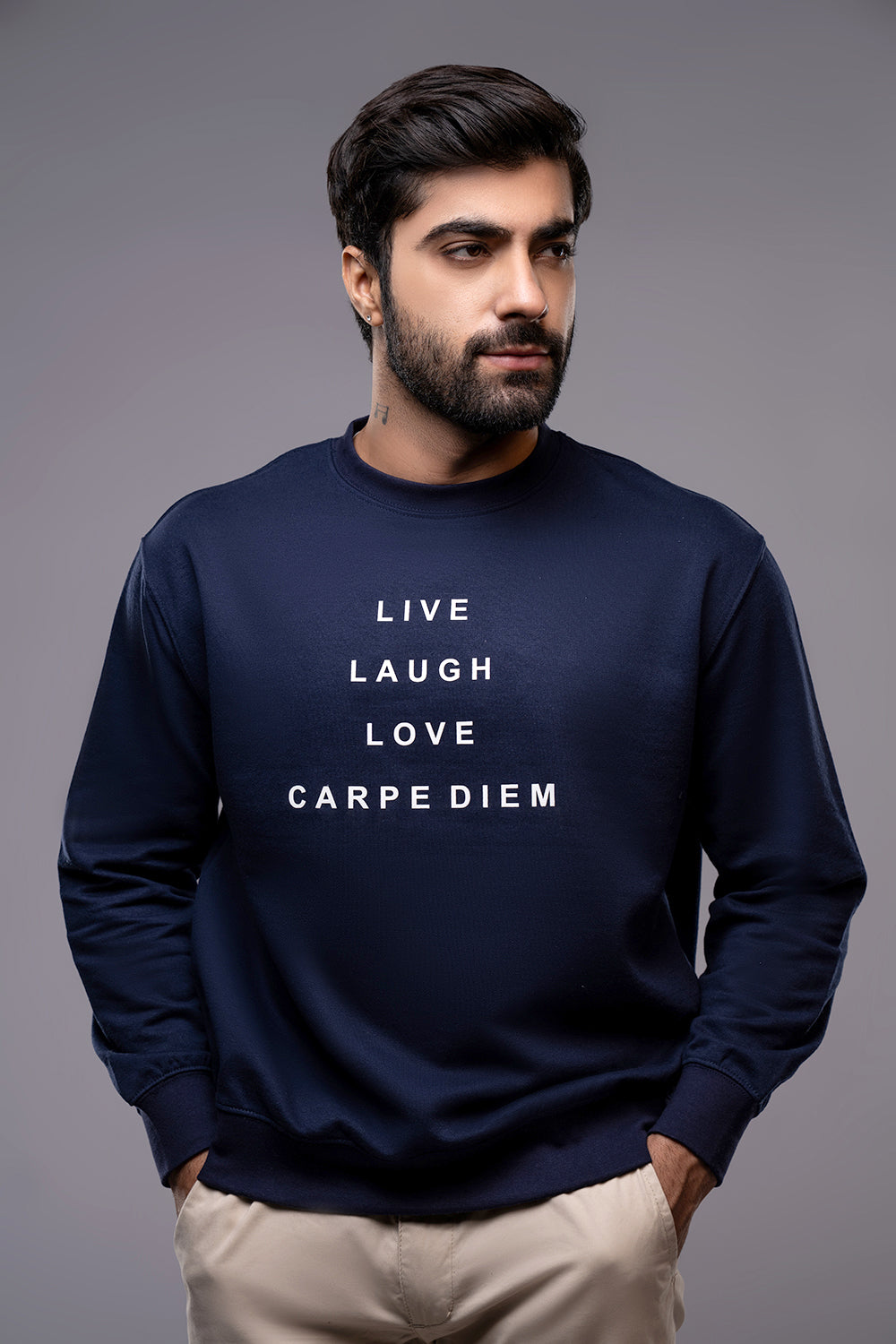 The Carpe Diem Navy Sweatshirt