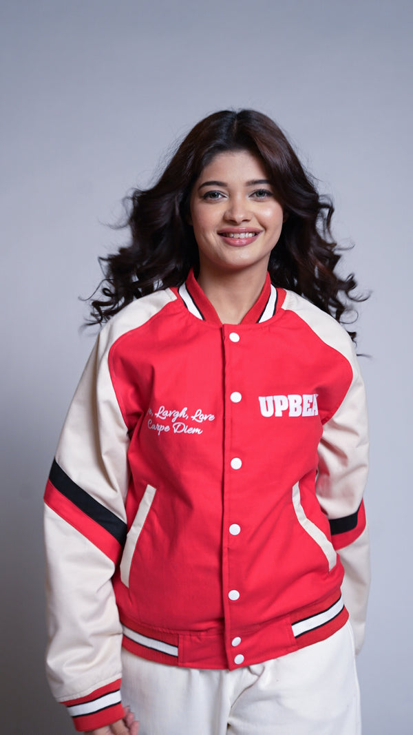The Upbeat Varsity Red Jacket