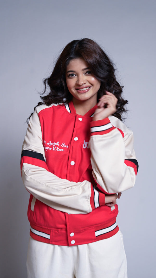 The Upbeat Varsity Red Jacket