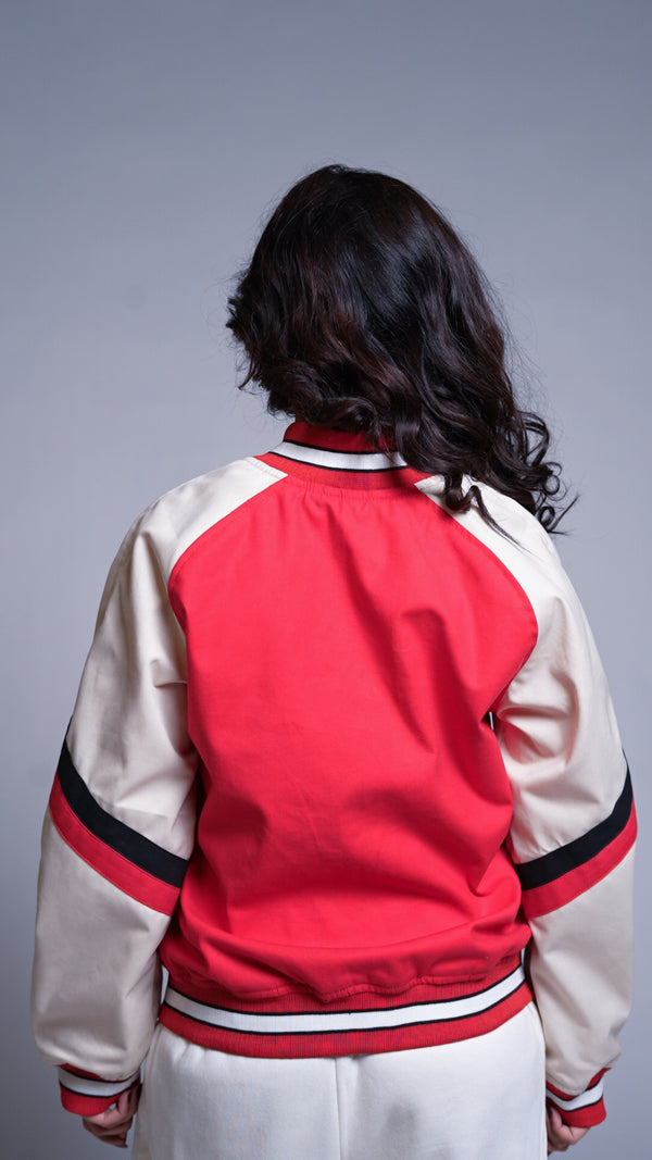 The Upbeat Varsity Red Jacket